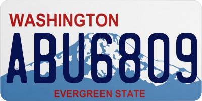 WA license plate ABU6809