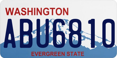 WA license plate ABU6810