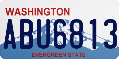 WA license plate ABU6813