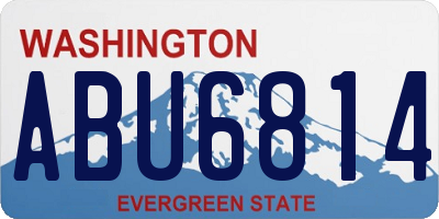 WA license plate ABU6814