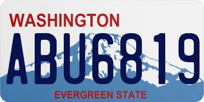 WA license plate ABU6819