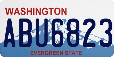 WA license plate ABU6823