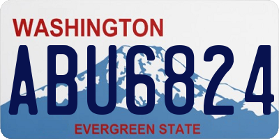 WA license plate ABU6824