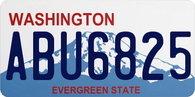 WA license plate ABU6825