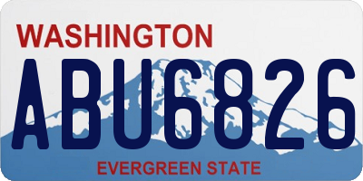 WA license plate ABU6826