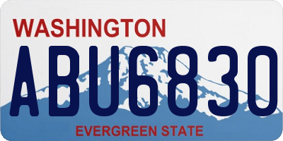 WA license plate ABU6830