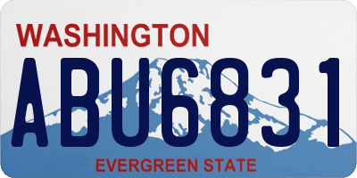 WA license plate ABU6831
