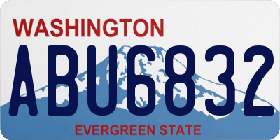 WA license plate ABU6832