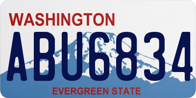 WA license plate ABU6834