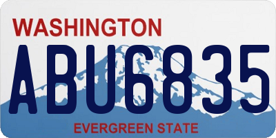 WA license plate ABU6835