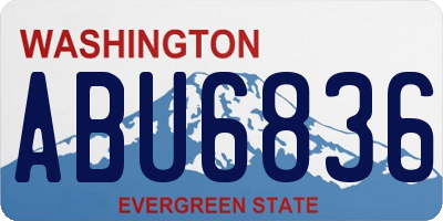 WA license plate ABU6836