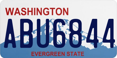 WA license plate ABU6844