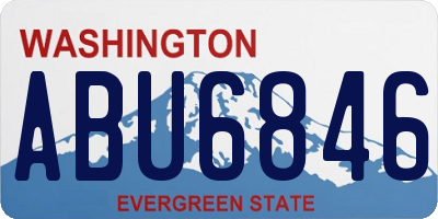 WA license plate ABU6846