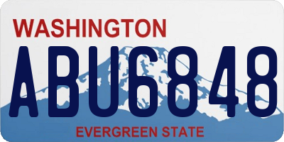 WA license plate ABU6848