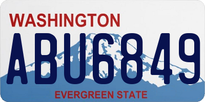 WA license plate ABU6849