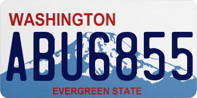 WA license plate ABU6855