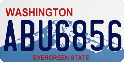 WA license plate ABU6856