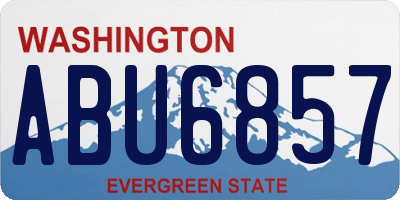 WA license plate ABU6857