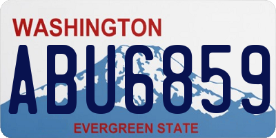 WA license plate ABU6859