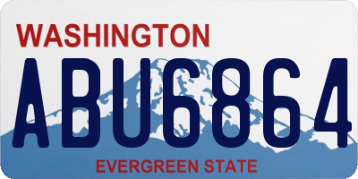WA license plate ABU6864