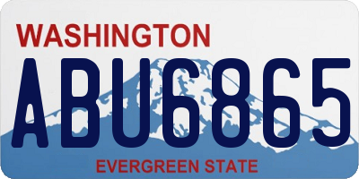 WA license plate ABU6865