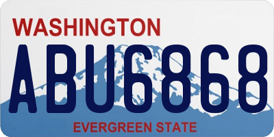 WA license plate ABU6868