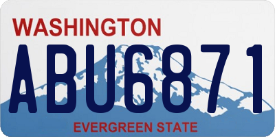 WA license plate ABU6871