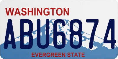 WA license plate ABU6874