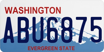 WA license plate ABU6875