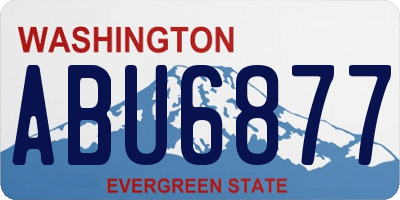 WA license plate ABU6877