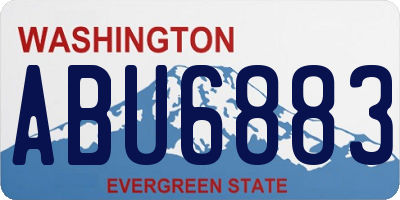 WA license plate ABU6883