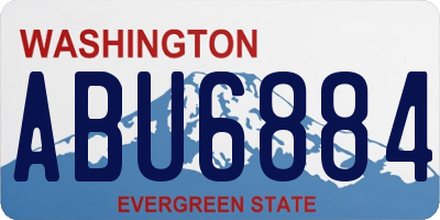 WA license plate ABU6884