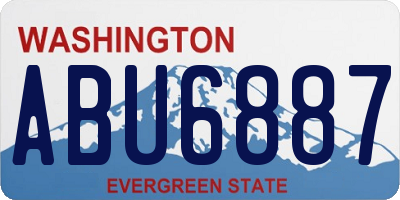 WA license plate ABU6887
