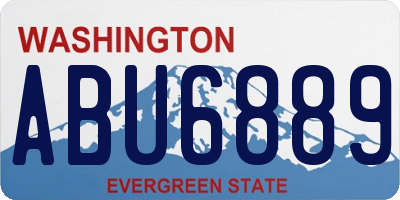 WA license plate ABU6889