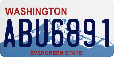 WA license plate ABU6891