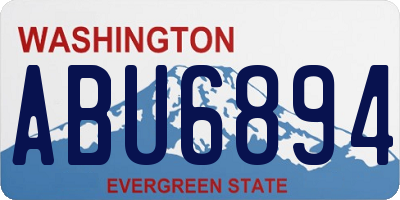 WA license plate ABU6894