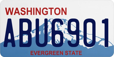 WA license plate ABU6901