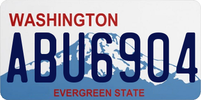 WA license plate ABU6904