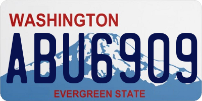 WA license plate ABU6909