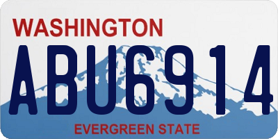 WA license plate ABU6914