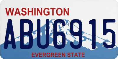 WA license plate ABU6915