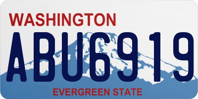 WA license plate ABU6919