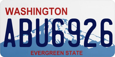 WA license plate ABU6926