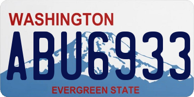 WA license plate ABU6933