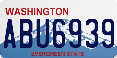 WA license plate ABU6939