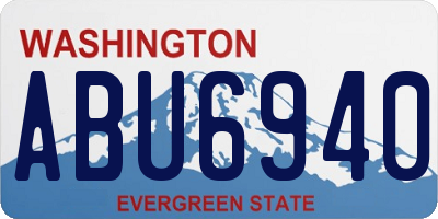 WA license plate ABU6940