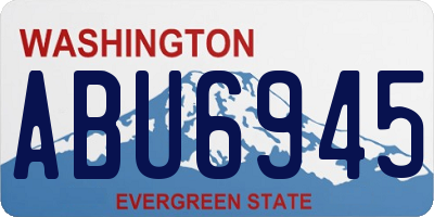 WA license plate ABU6945
