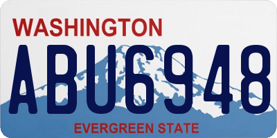 WA license plate ABU6948