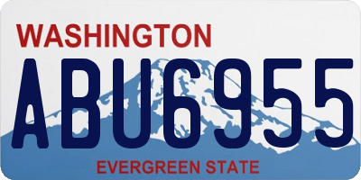 WA license plate ABU6955