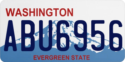 WA license plate ABU6956
